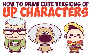 How To Draw Up Characters Cute Chibi Kawaii In Easy Steps For Kids How To Draw Step By Step Drawing Tutorials Disney Characters Easy Drawing Cartoon Characters Easy Disney Drawings