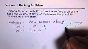 S, l and w are known; 13 Height Of Rectangular Prism From Given Surface Area And Base Youtube