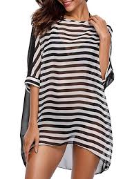 Black Bathing Suit Cover Up Walmart Lelinta Womens Fashion Stripe Chiffon Bikini Wrap Cover Up Beach Bathing Bathing Suit Beach Dress Stripe Chiffon Stripes Fashion Women Fashion Wrap Bikini