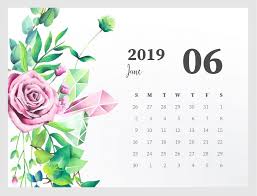 Cute June 2019 Calendar Wallpaper Floral Wall Design For Desktop June 2019 Calendar Calendar Wallpaper Calendar Design
