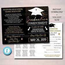Graduates of this program will be able to apply their knowledge to all areas of the design industry. Graduation Ceremony Program Template High School Graduation Etsy
