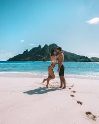Adventure To Castaway Island Fiji Monuriki And The Mamanuka Islands Away Lands Couple Beach Pictures Beach Photoshoot Couples Vacation Pictures