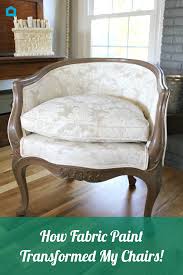 How Fabric Paint Transformed My Chairs Painting Fabric Chairs Chair Fabric Chair