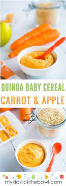 Quinoa Baby Cereal With Carrot Apple Easy To Make Recipe Baby Food Recipes Baby First Foods Homemade Baby Foods