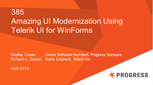 385 Amazing Ui Modernization Using Telerik Ui For Winforms