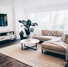 White Minimal Minimalist Minimalistic Simple Home Living Room Plant Sofa De Modern Apartment Decor Minimalist Living Room Living Room Designs
