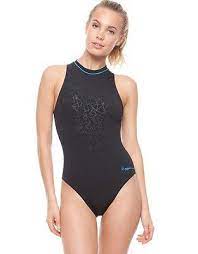 New Zoggs Cabarita Hydrasuit Swimsuit Uk Us 34 034 High Neck Zip Back Lycra D36 Black Swimwear Swimwear Fashion Swimwear