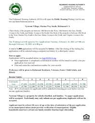 To regulate a family's share of its rent, hud caps the amount of income a family can put toward section 8 housing at 40 percent. Wait List Eligibility Richmond Ca Official Website