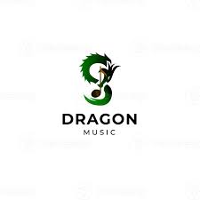 Dragon music logo, awesome snake music logo template 12597312 PNG