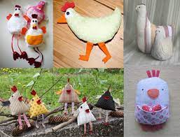 Une face en popeline de coton imprimé et. Les Jolies Poules De Paques Petit Citron