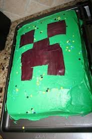 Minecraft Birthday Cake For 8 Year Old Boy Just The 6 Of Us Minecraft Birthday Party For The 8 Year Old Boy Boys Birthday Party Food Minecraft Birthday Party Minecraft Birthday