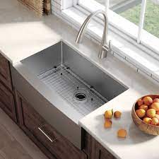 Manufactured from fireclay bringing a modern twist to a classic design. Khf200 36 Kraus Standart Pro Farmhouse Flat Apron Front Single Bowl Stainless Steel 36 L X 21 W Kitchen Sink With Basket Strainer Reviews Wayfair