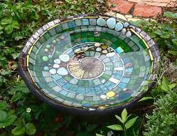 Not my favorite birds though.mockingbirds. Garden Treasure Bird Pool Mosaic Birdbath Mosaic Garden Art Diy Bird Bath