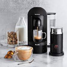 Breville's coffee capsules will enhance your coffee experience tenfold. Nespresso Vertuoplus Matte Black Coffee Maker Espresso Machine With Aeroccino By Breville Williams Sonoma