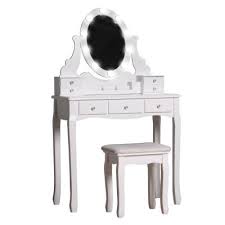 A white dresser is a smart way to highlight aspects of your furniture layout or add contrast to a dark color palette. Makeup Vanities Bedroom Furniture The Home Depot