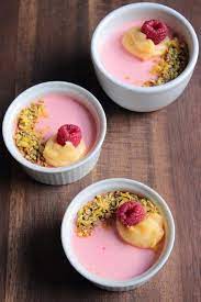 Raspberry Possets Lemon Curd And Pistachio Thins Figs Pigs Posset Recipe Lemon Posset Recipe Food