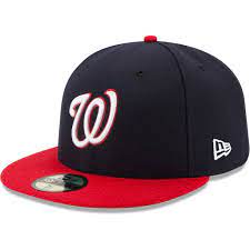 Men S New Era Navy Red Washington Nationals Alternate Authentic Collection On Field 59fifty Fitted Hat In 2021 Fitted Hats Hats For Men New Era