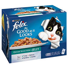 Felix As Good As It Looks Ocean Selection In Jelly 12 X 100 G Pack Of 4 Total 48 Pouches You Can Get More Detai Canned Cat Food Cat Food Cat Food Reviews