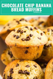 My Kids Do Not Stop Begging For These Chocolate Chip Banana Bre Banana Chocolate Chip Muffins Healthy Chocolate Chip Banana Bread Muffins Banana Chocolate Chip