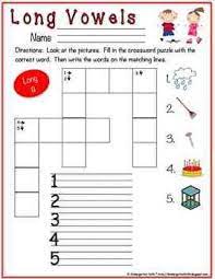 Crossword Puzzle Phonics Fun Set 1 Phonics Phonics Kindergarten Spelling For Kids