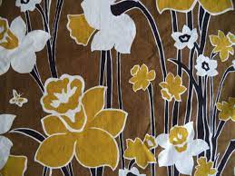 Screen Print Fabric Vintage Large Print Flower Fabric Large Etsy Screen Printed Fabric Printing On Fabric Fabric Houses