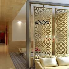 Pvd Gold Hairline Finish Stainless Steel Room Divider Living Room Partition Design Decorative Room Dividers Living Room Partition
