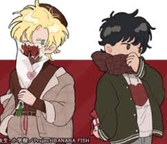 Banana fish (バナナフィッシュ) is an anime series based on the manga of the same name by akimi yoshida. Oka Finals Kicking My Ass On Twitter The Banana Fish Cafe Valentines Official Art Is So Fucking Cute Fashionable Bois