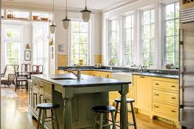 Bright yellow paint colors and yellow kitchen cabinets take courage. Kitchen Color Trends Green And Yellow Combine To Make A Statement