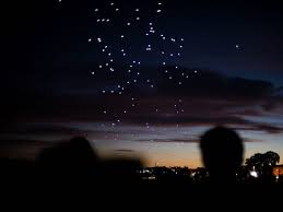 Extremely maneuverable quadcopter, 150m range, magnetic compass headless mode (really!), and you can fly it at night. Giant Drone Swarm Mystery In Colorado Nebraska Skies