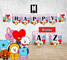 Birthday Card Printable Free Bts Happy Birthday Kpop Bt21 Pink Birthday Banner Bts Bangtan Boys Birthday Party Army Sup Birthday Banner Free Printable Happy Birthday Banner Printable Happy Birthday Printable