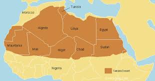The sahara desert is estimated to be about 9,000,000 square kilometers. Sahara Desert Map World Maps Enviro Map Com Desert Map Sahara Desert Sahara