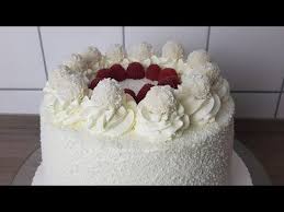 Raffaello Himbeer Torte P S Backparadies Youtube Himbeer Torte Kuchen Und Torten Rezepte Raffaello Torte Rezept