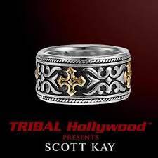Scott Kay Black Sapphire Id Tag Mens Bracelet In Sterling Silver Gothic Jewelry Rings Sterling Silver Mens Rings Mens Jewelry