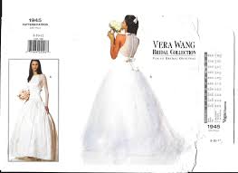 Wedding Gown Pattern Vera Wang Bridal Collection Vogue 1945