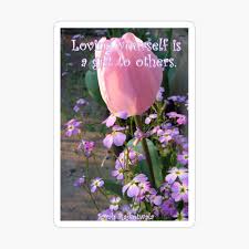 Amidst the tulip gardens i wander all lost where once the breeze made me sensuous only you i could accost. Pink Tulip Flowers Loving Yoursellf Is A Gift Quote Inspirational Quotes Greeting Card By Sarahrajkotwala Redbubble