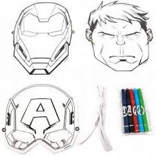 Dla chłopców i dziewczynek dzieci i dorosłych nastolatków i małych brzdąców przedszkolaków i dzieci w wieku szkolnym. Avengers Maska Do Kolorowania Kredki Iron Man 9991894294 Allegro Pl