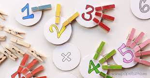 · diseño curricular para la educación inicial. Juegos Matematicos Para Ninos Con Pinzas Papelisimo Matematik Okul Oyun