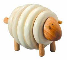 Lacing Sheep Wooden Toys Plan Toys Stacking Toys