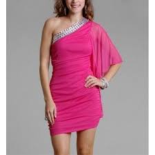 Hot Pink One Shoulder Dress Dresses