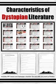 Characteristics Of Dystopian Fiction Ppt Lesson And Worksheet Dystopian Literature Dystopian Fiction Literature Lessons