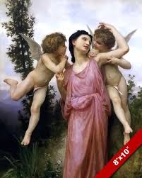 Not all are beef lips but the overlining of the cupid's bow seems to be everywhere and drives me nuts. Young Woman Girl In Love Entertaining Cupid Oil Painting Art Real Canvas Print 12 99 Picclick
