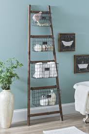 Tapered Wooden Ladder Basket Shelf I 2020 Kreativ Inredning Inreda Vardagsrum Handgjorda Mobler