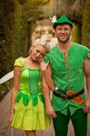 Peter Pan And Tinkerbell Couples Costume Idea Cute Couples Costumes Classic Halloween Costumes Cute Couple Halloween Costumes