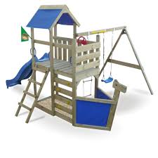Wickey Seaflyer Spielturm Kletterturm Schiffsnase Schaukel Sandkasten Rutsche Spielturm Spielhaus Garten Und Spielflachen
