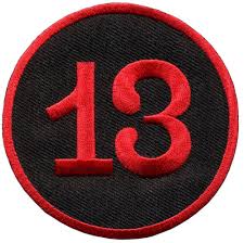 The letter patch is primarily constructed of chenille and felt materials. Lucky 13 Thirteen Biker Punk Rockabilly Embroidered Applique Iron On Patch S 578 Iron On Patches Patches Applique Hats