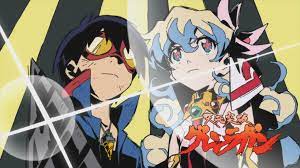 Gurren Lagann Eyecatches 1x11 Simon Nia Gurren Lagann Anime Character Wallpaper