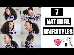 7 Natural Hairstyles On Blow Dried Hair Fun And Easy Youtube Blow Dry Hair Natural Hair Styles Cool Hairstyles