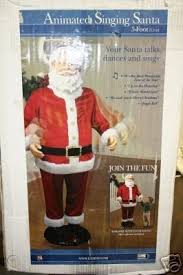 This kindly santa has a big smile and 2 songs to share. 5 Ft Animated Singing Dancing Santa Claus Gemmy 5 Songs 32227062