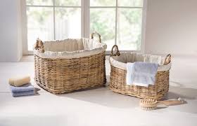 Körbe für wickeltisch, badezimmer, kinderzimmer, badezimmer organizer, wickeltisch organizer, gefertigt aus dem recycelten baumwollgarn. Fullkorb Rattan 2er Set Wohnaccessoires Badezimmer Accessoires Korb