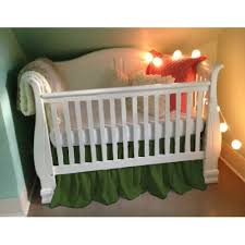 Find baby crib skirts that match any nursery theme in our online collection! Adorable Olive Green Gathered Cotton Crib Skirt Mini Crib Skirt